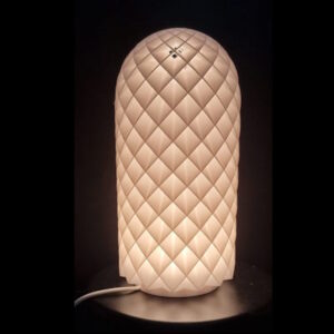 Bolvormig Nachtlampje Wit – 3D Geprint, 18 cm