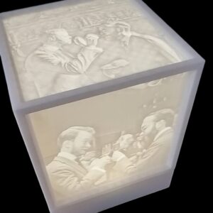 3D Litho Fotocube – 20x20 cm, Gepersonaliseerd
