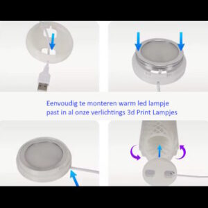 Verlichting LED Lamp Unit voor 3D-Lampjes – USB Aansluiting 3D Print & Laser Service Achterhoek