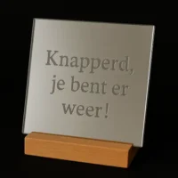 Spiegel tegel met gegraveerde eigen tekst Tegeltjes 3D Print & Laser Service Achterhoek Tegeltjes Spiegel tegel met gegraveerde eigen tekst 3D Print & Laser Service Achterhoek
