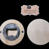 Keukenartikelen Ronde houten opener – uniek met jouw lasergravure 3D Print & Laser Service Achterhoek